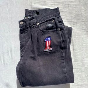 HARLEY-DAVIDSON Black Straight Leg Low Rise Jeans